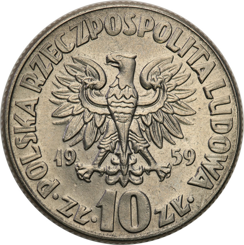 PRL. PRÓBA Nikiel 10 złotych 1959 Kopernik
